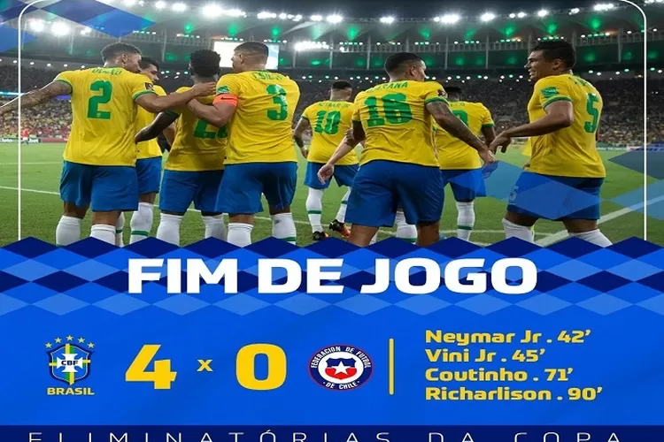  Hasil Pertandingan Brazil vs Chile Kualifikasi Piala Dunia 2022 Zona Conmebol,Brazil Pesta Gol Pada Pertandingan Tanggal 25 Maret 2022 ( Instagram /@cbf_futebal)