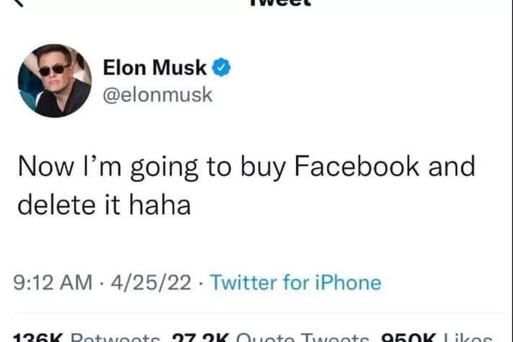 Resmi Beli Twitter, Elon Musk Bercanda Bakal Beli Facebook Dan ...