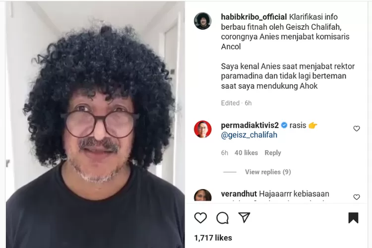 Inilah Tanggapan Habib Kribo Atas Tudingan Geisz Chalifah Sebut Dirinya ...