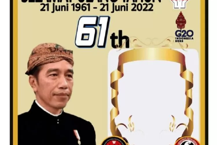 10 Bingkai Ucapan Selamat Ulang Tahun Joko Widodo Ke-61 Tahun, Untuk ...