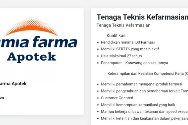 Lowongan Kerja BUMN 2022: PT Kimia Farma Apotek Membuka Rekrutmen Untuk ...