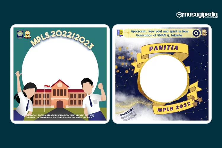 10 Contoh Twibbon MPLS 2022 Untuk Sekolah TK, SD, SMP Dan SMK Desain ...