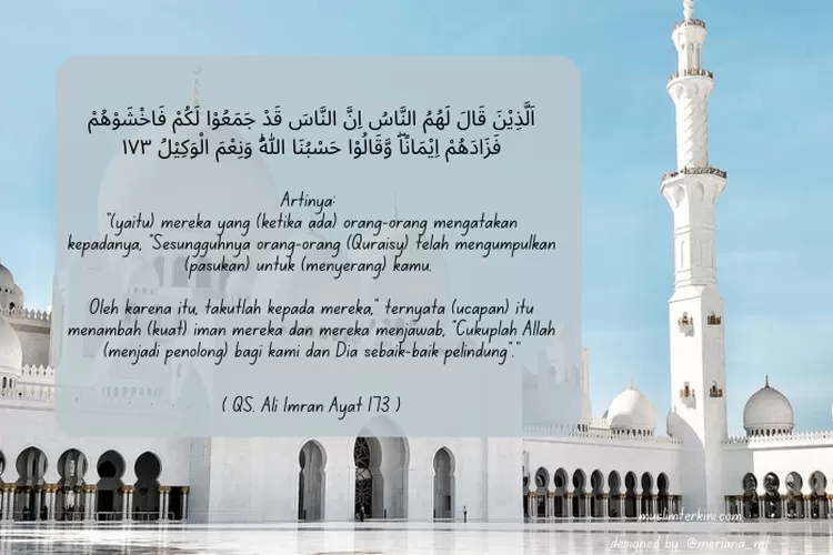 Surah Ali Imran Ayat 173 Arab Latin Dan Artinya, Cukuplah Allah Menjadi ...