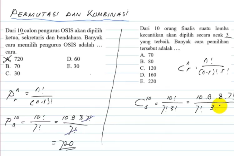 Contoh Soal Dan Jawaban Matematika Permutasi Dan Kombinasi - Urban Bekasi