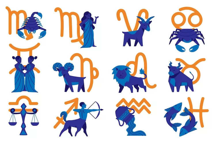 Ilustrasi lambang peruntungan Zodiak. (Freepik) 