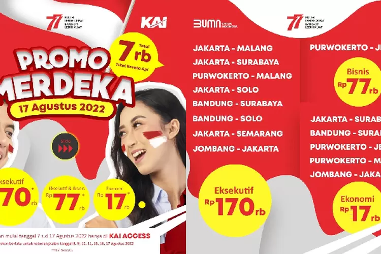 PT KAI Daop 2 Bandung Hadirkan Tarif Promo Merdeka - Bisnis Bandung