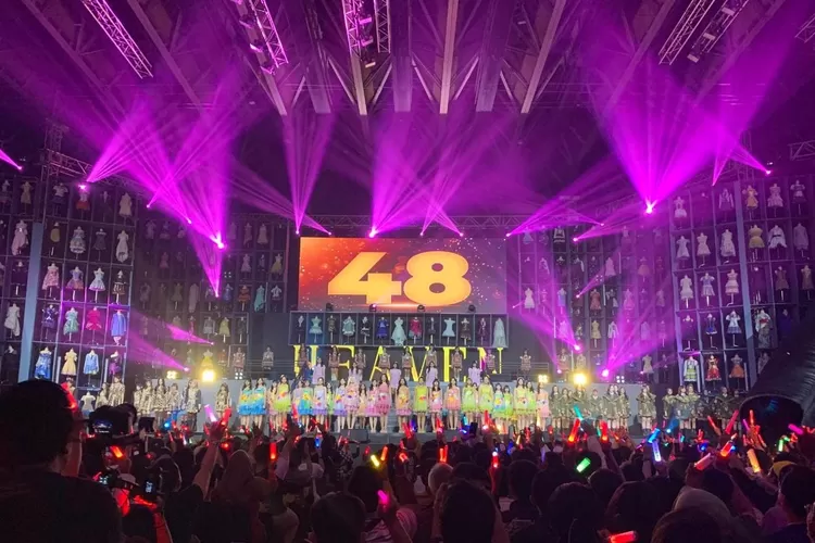  JKT48 Anniversary Concert 'Heaven', menjadi konser JKT48 termegah sepanjang masa, tercatat dihadiri oleh 11 ribu penonton./sumber: Twitter @officialJKT48