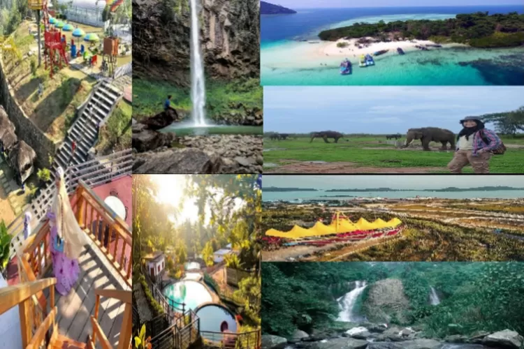 Kolase 7 Rekomendasi Destinasi Wisata Di Lampung (Kolase dari beberapa sumber Instagram)