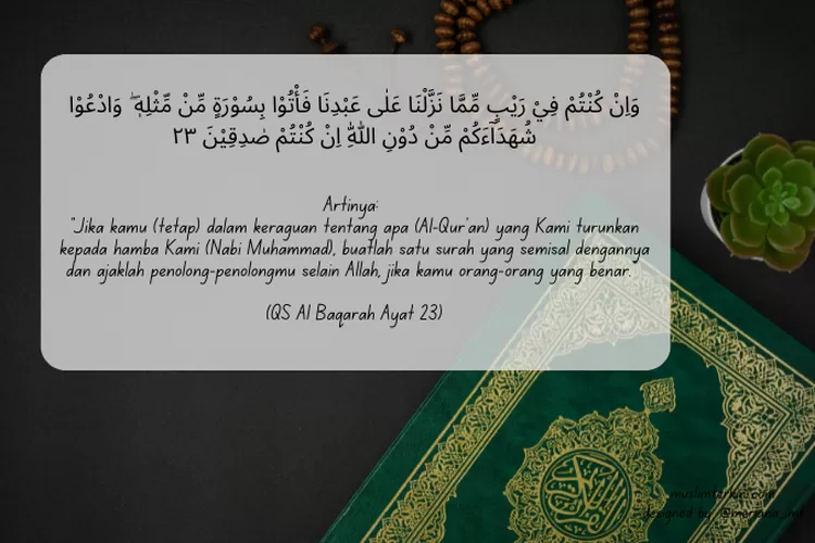 Surat Al Baqarah Ayat 23 Arab Latin Dan Artinya, Tentang Keistimewaan ...