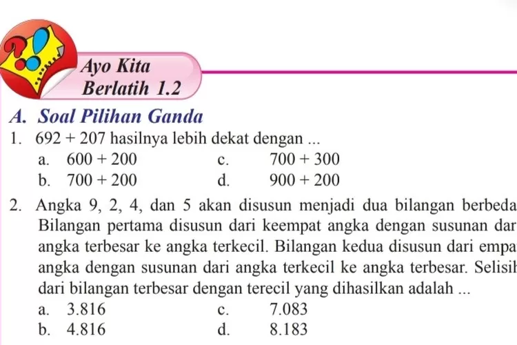 Kunci Jawaban Matematika Halaman 20 Kurikulum 2013 Kelas 7 SMP/MTs ...