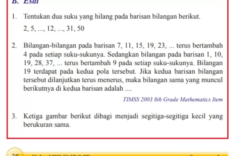 Kunci Jawaban Dan Pembahasan Matematika Kelas 8 Halaman 38 39 40 Uji ...