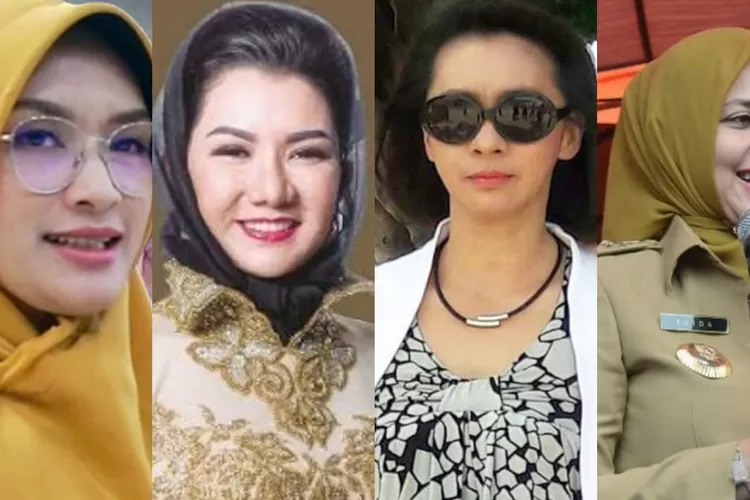 Kolase foto bupati cantik yang korupsi, Faida, Neneng Hasanah Yasin Siti Mashit, Rita Widyasari, Vonnie Anneke, Sri Wahyumi Maria Manalip, Puput Tantriana (sumber foto berbagai sumber) (Ajat Sudrajat LI)
