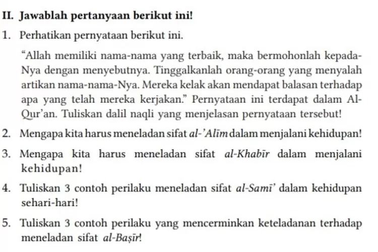 Kunci Jawaban PAI Kelas 7 SMP Halaman 48 Kurikulum Merdeka Rajin ...