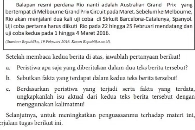 Kunci Jawaban Bahasa Indonesia Kelas 12 Halaman 96: Peristiwa Apa Saja ...