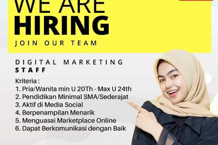Lowongan Kerja Lulusan SMA, Tunas Honda Lampung Buka Posisi Digital Marketing Staff. (Instagram @infoloker_lampung)
