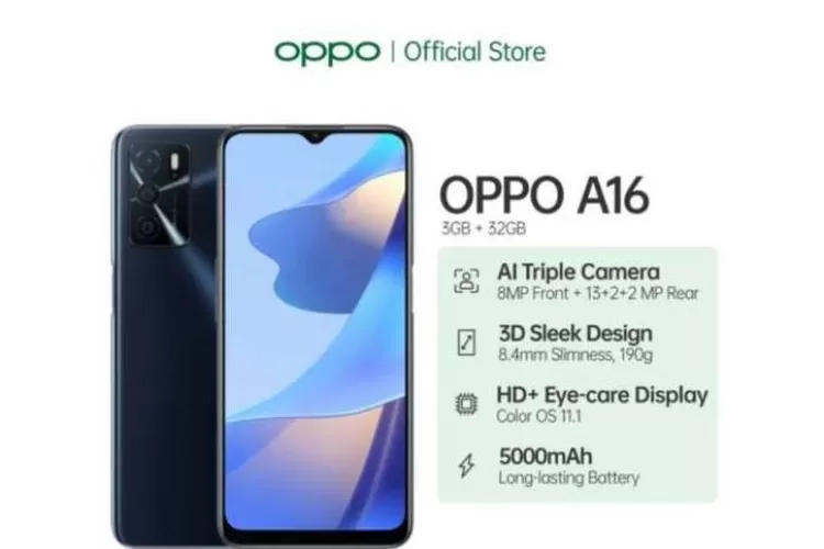 gambar hp oppo a16 ram 4