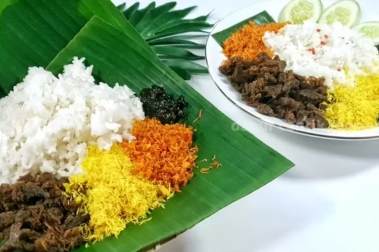 Resep nasi krawu komplit khas Jawa Timur. (YouTube Dapur Cantik Channel )