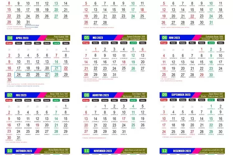 Kalender 2023, Lengkap dengan Jadwal Hari Libur Nasional Kobaran