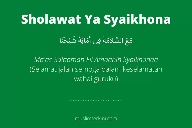 Sholawat Ya Syaikhona Lirik Arab, Latin Dan Artinya Untuk Referensimu ...