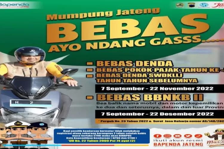 Warga Jateng Harus Tahu, Ada Bebas Denda Kendaraan Bermotor, Cek ...