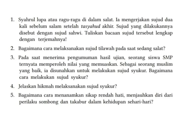 soal essay kelas 7