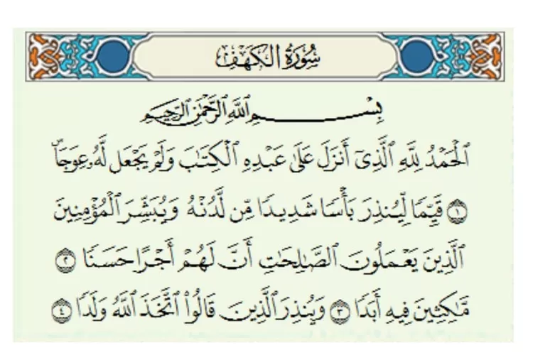 Teks Bacaan Surat Al Kahfi Ayat 1-10 Lengkap Arab Dan Terjemahan Bahasa ...