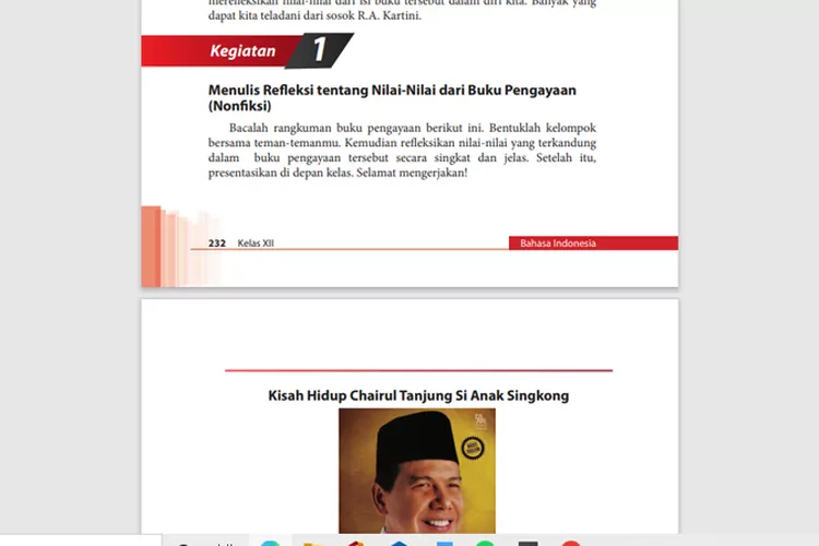 Kunci Jawaban Bahasa Indonesia Kelas 12 Halaman 232 Refleksi Nilai ...