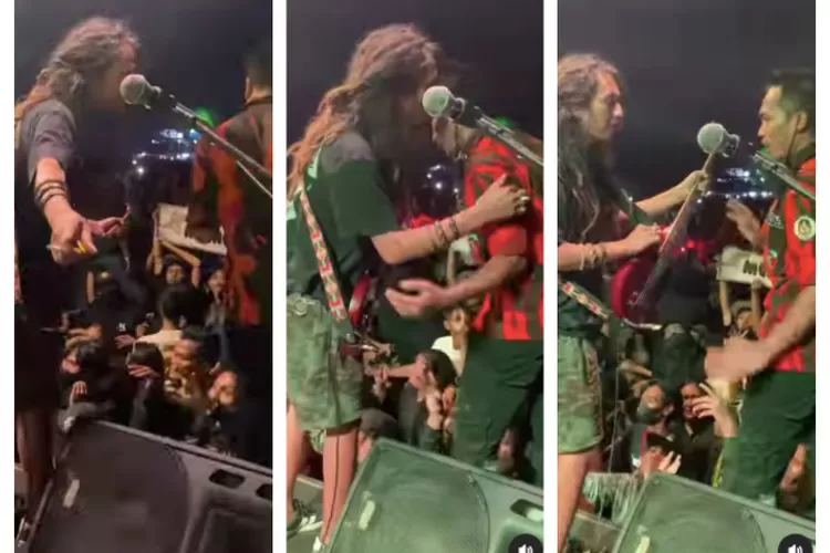 Viral Di Medsos Aksi Gitaris Momonon Mengusir Anggota Ormas Dari Atas