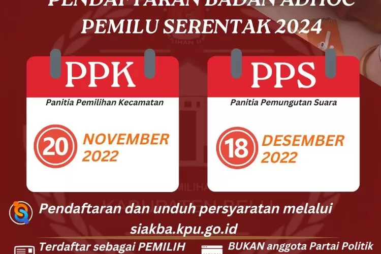 Pendaftaran PPK Pemilu 2024 Sudah Dibuka! Pelamar Wajib Siapkan Dokumen ...