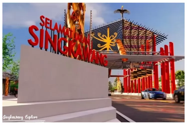 Gerbang Singkawang Timur Jadi Salah Satu dari 3 Gerbang Perbatasan Kota Singkawang, Punya Motif Rumah Dayak Lho! (Youtube Singkawang Explore)