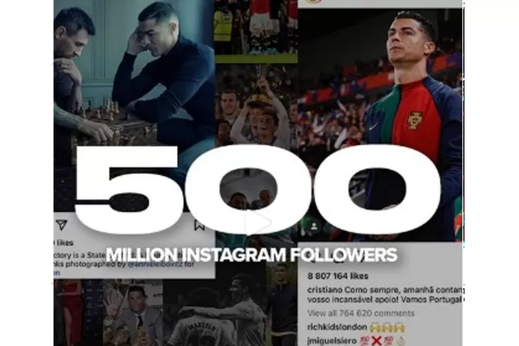 Instagram Cristiano Ronaldo Tembus 500 Juta Pengikut (Tangkapan Layar Instagram.com/@cristiano)