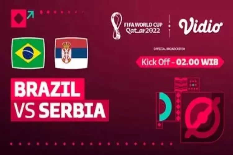 Link nonton live streaming Brazil vs Serbia di Piala Dunia 2022 (Vidio)