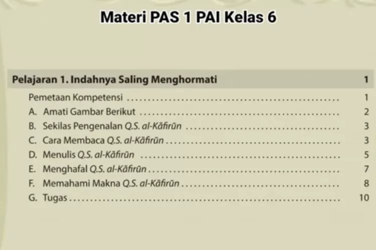 Latihan Soal Dan Kunci Jawaban PAS SAS Pendidikan Agama Islam ( PAI ...