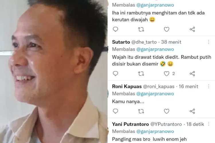 Unggah Foto Berambut Hitam, Ganjar Pranowo: Kamu Punya Tips Merawat ...