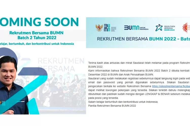 Siap-siap! Rekrutmen Bersama BUMN Batch 2 Segera Dibuka, 30 Perusahaan ...