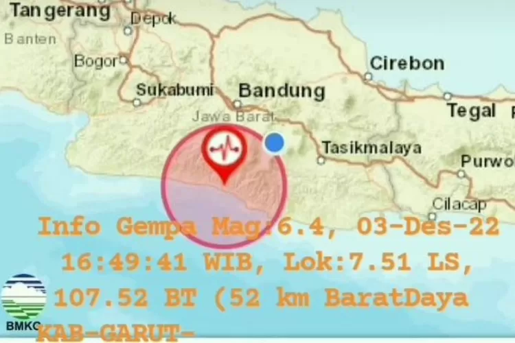 Gempa Berkekuatan 6,4 Magnitudo Guncang Kabupaten Garut, Getaran Terasa ...