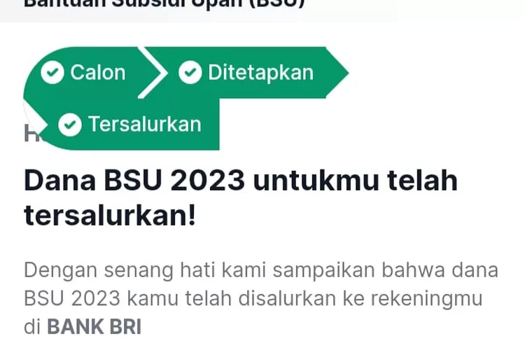 Kabar Baik Bsu Januari 2023 Sudah Cair Buruan Cek Kamu Dapat Atau