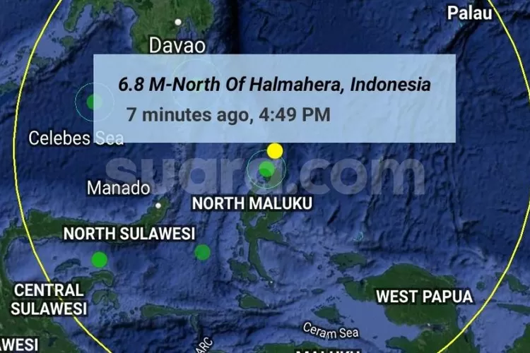 Menurut Bmkg Maluku Utara Gempa Hari Ini Kekuatan M Berpotensi