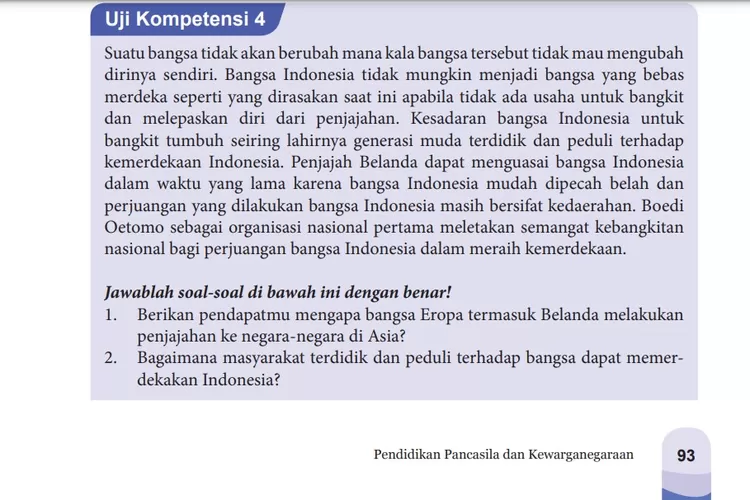 Kunci Jawaban PKN Kelas 8 SMP Halaman 93, 94 Uji Kompetensi 4: Mengapa ...