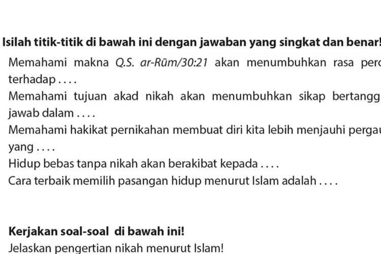 Kunci Jawaban PAI Kelas 12 Kurikulum 2013 Halaman 145 Evaluasi Bab 7 ...