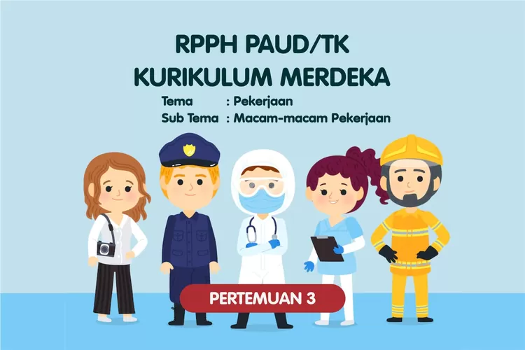 Contoh RPPH PAUD Kurikulum Merdeka Semester 2 Tema Pekerjaan, Sub Tema ...