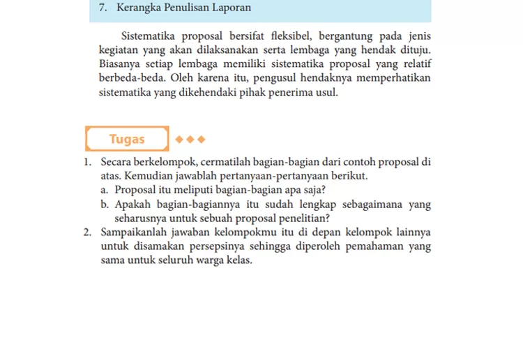 Kunci Jawaban Bahasa Indonesia Kelas 11 SMA Kurikulum 2013 Tugas Halaman 158 Informasi Proposal