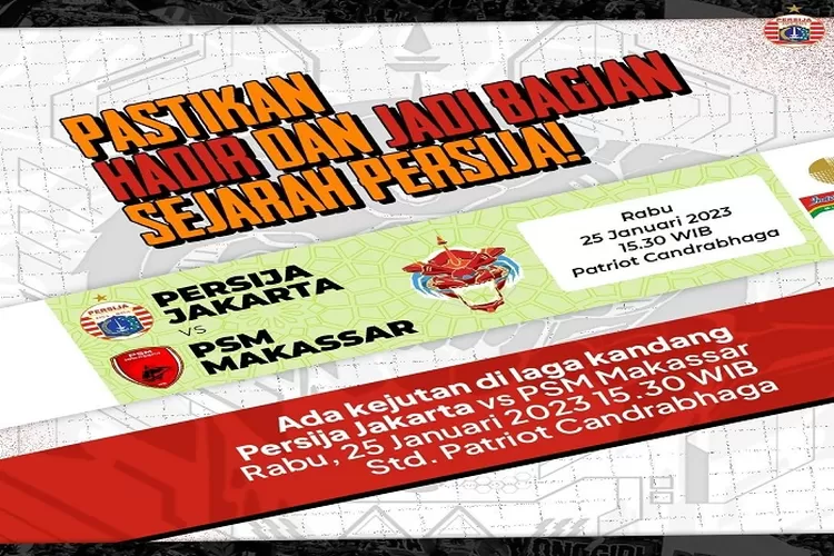 Prediksi Skor Persija Jakarta vs PSM Makassar di BRI Liga 1 2022 2023 Hari Ini dan Link Nonton Live Streaming Jangan Kelewatan (www.instagram.com/@persija)