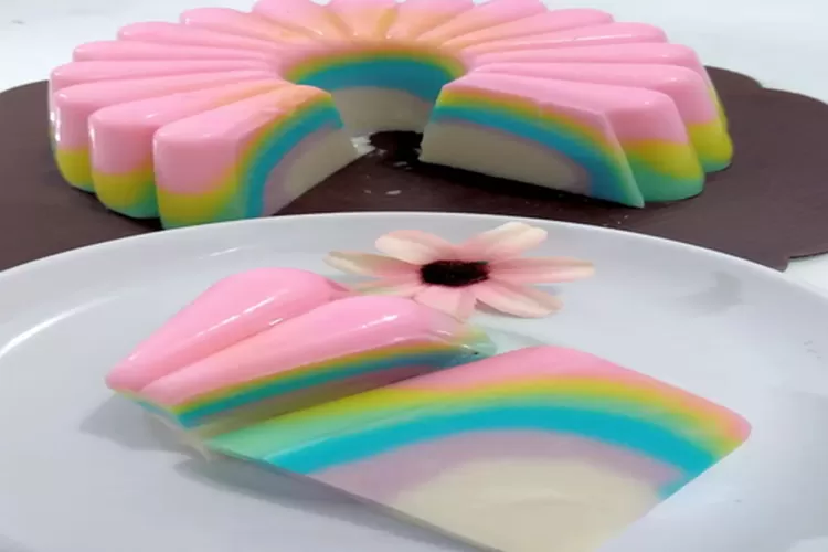 Resep Rainbow Pudding (instagram.com/dapur_riaeco)