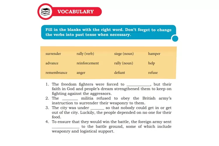 Kunci Jawaban Bahasa Inggris Kelas 10 SMA Halaman 126, Vocabulary: Fill ...