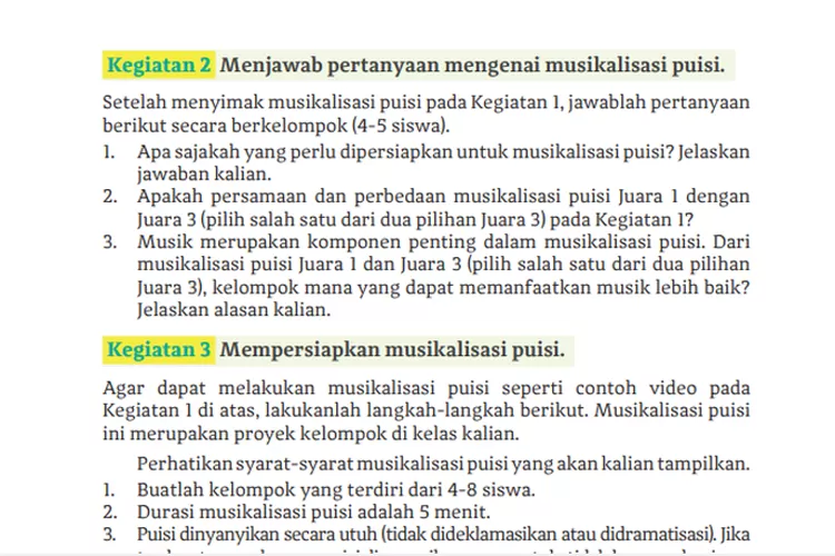 Kunci Jawaban Bahasa Indonesia Kelas 11 SMA Kurikulum Merdeka Halaman ...