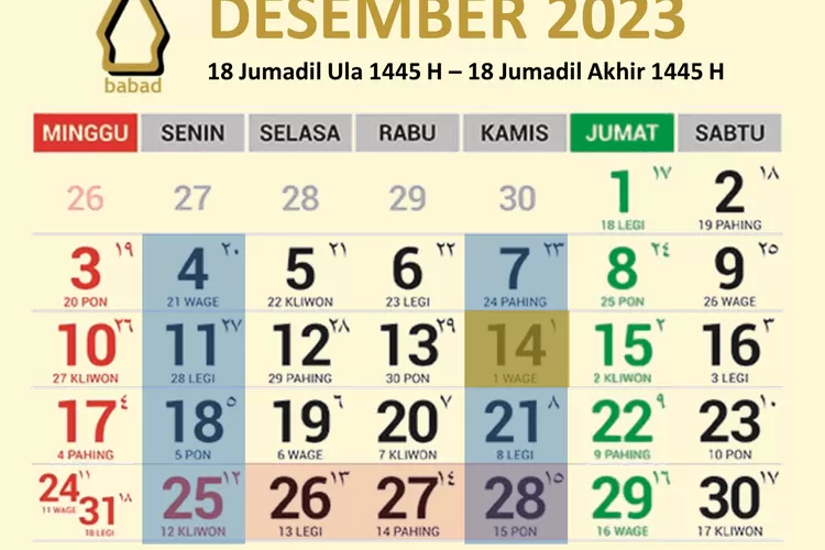 Kalender Puasa Sunnah Bulan Desember 2023 Lengkap Dengan Bacaan Niatnya ...