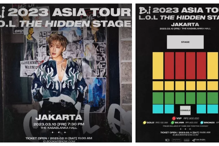 Harga Tiket Dan Seat Plan Konser B.I 2023 ASIA TOUR L.O.L The Hidden ...