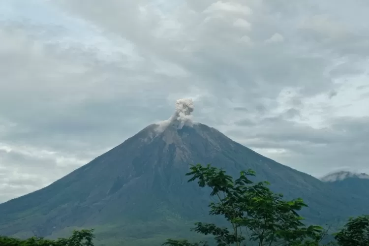 Waspada! Status Siaga, Gunung Semeru Kembali Erupsi, Ketinggian Letusan ...