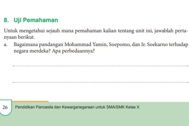 Lengkap! Kunci Jawaban PKN Kelas 10 Kurikulum Merdeka Halaman 26 27 ...